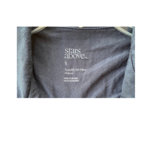 Stars Above Navy Pajama Set with White Trim - Picture 4 of 4